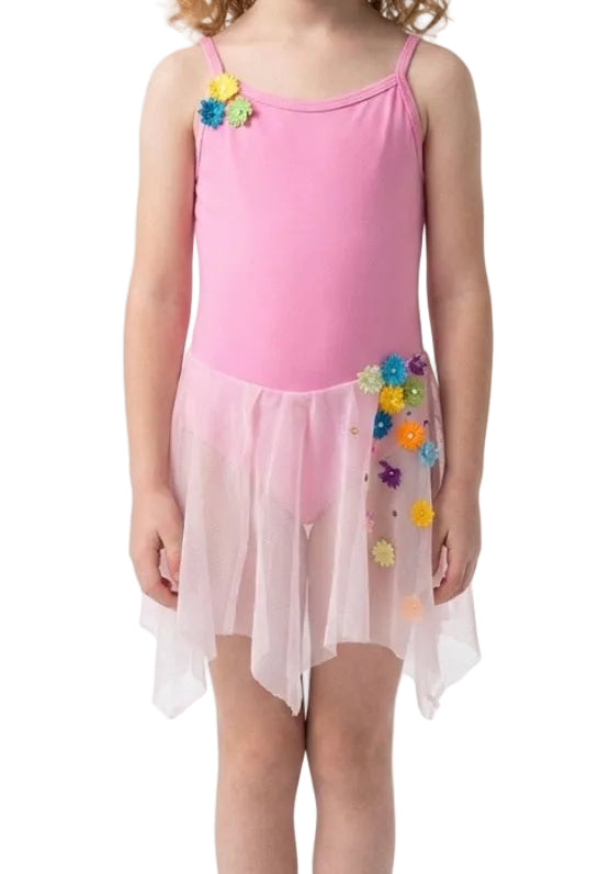 Pink Dress with Flowers