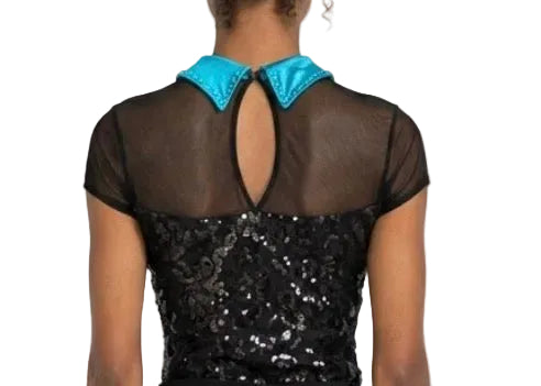 Sparkly Leo with Teal Collar