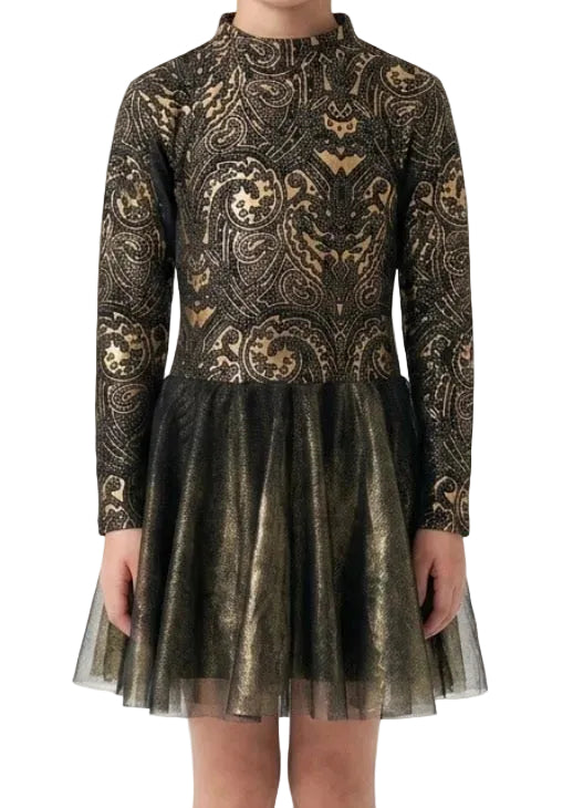 Gold and Black Dress