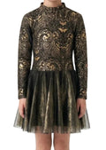 Gold and Black Dress