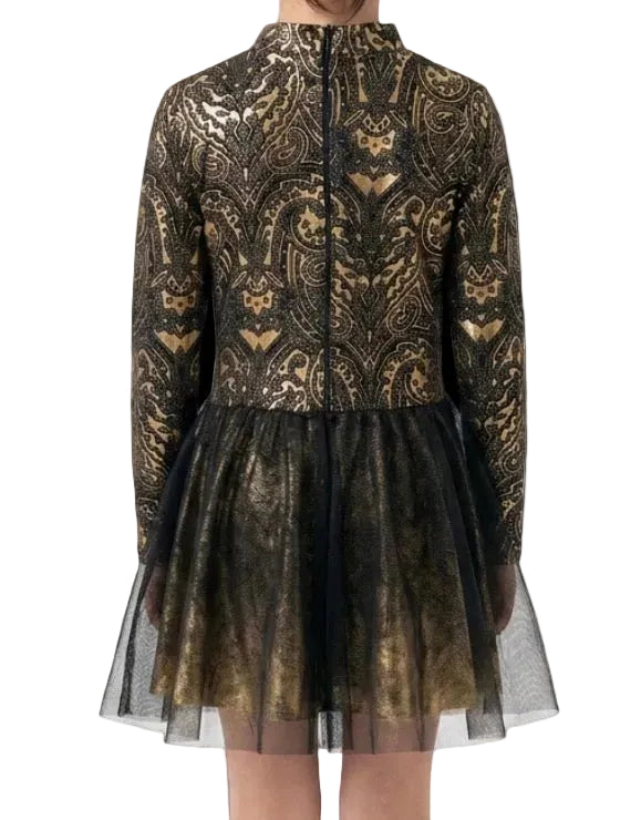 Gold and Black Dress