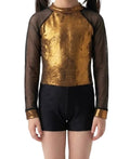 Gold and Mesh Biketard