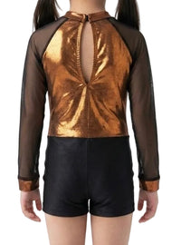 Gold and Mesh Biketard