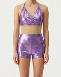 Metallic Purple Biketard