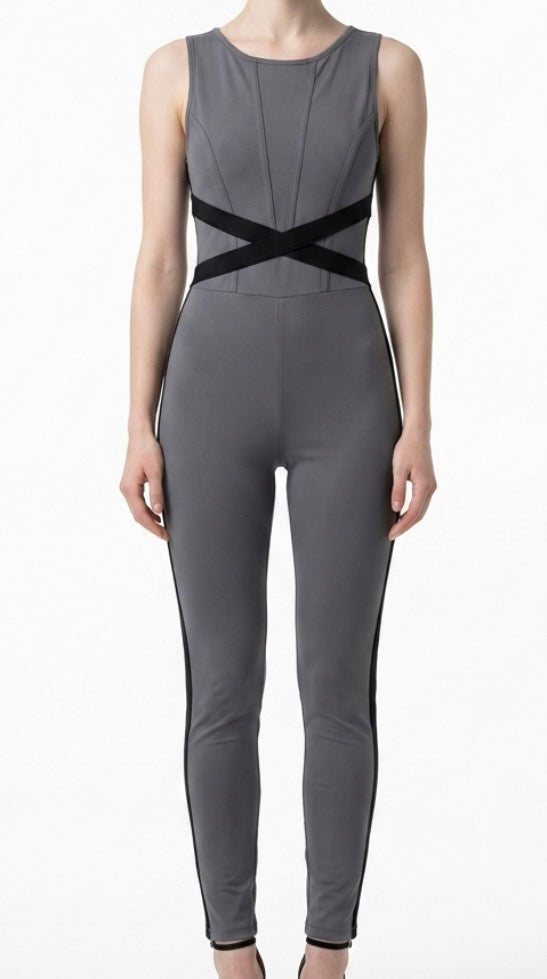 Grey and Black Unitard - Balera