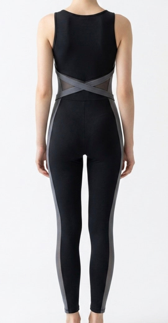 Grey and Black Unitard - Balera