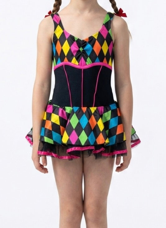 Geometric Multicoloured Jazz Dress - Curtain Call