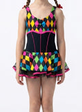 Geometric Multicoloured Jazz Dress - Curtain Call