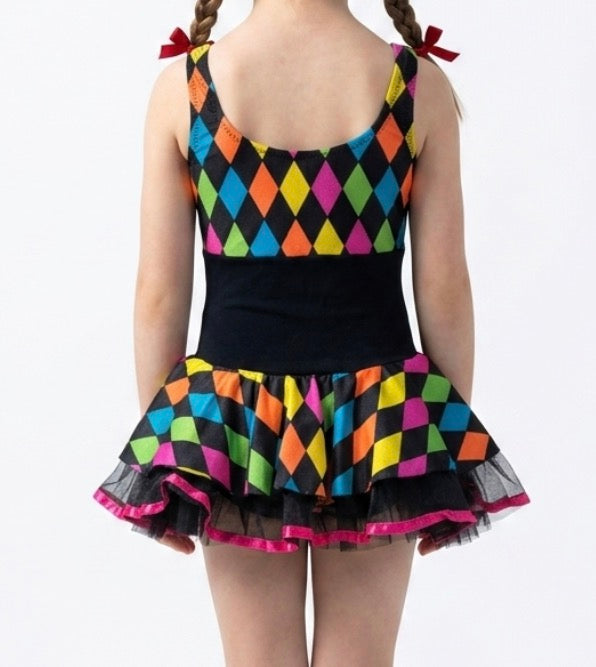 Geometric Multicoloured Jazz Dress - Curtain Call