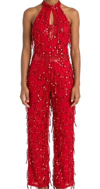 Red Sequence Pant Suit - Curtain Call