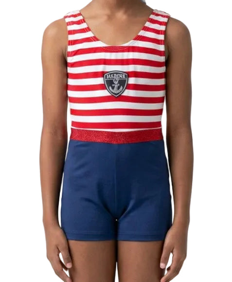 Striped Sailor Biketard. - CamelDance