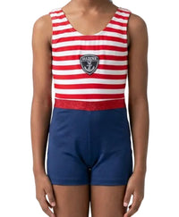 Striped Sailor Biketard. - CamelDance