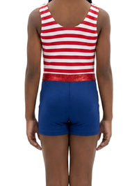 Striped Sailor Biketard. - CamelDance