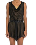 Black with Gold Underlay Dress - Revolution