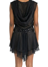 Black with Gold Underlay Dress - Revolution