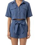 Flutter Sleeve top and shorts with Leotard - Weissman