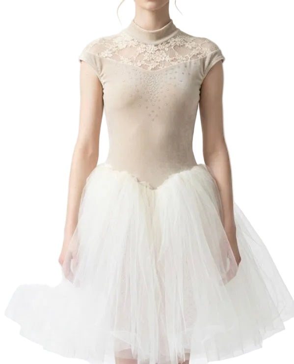 Lace Crystal Plush Dress - Arietta by Weissman