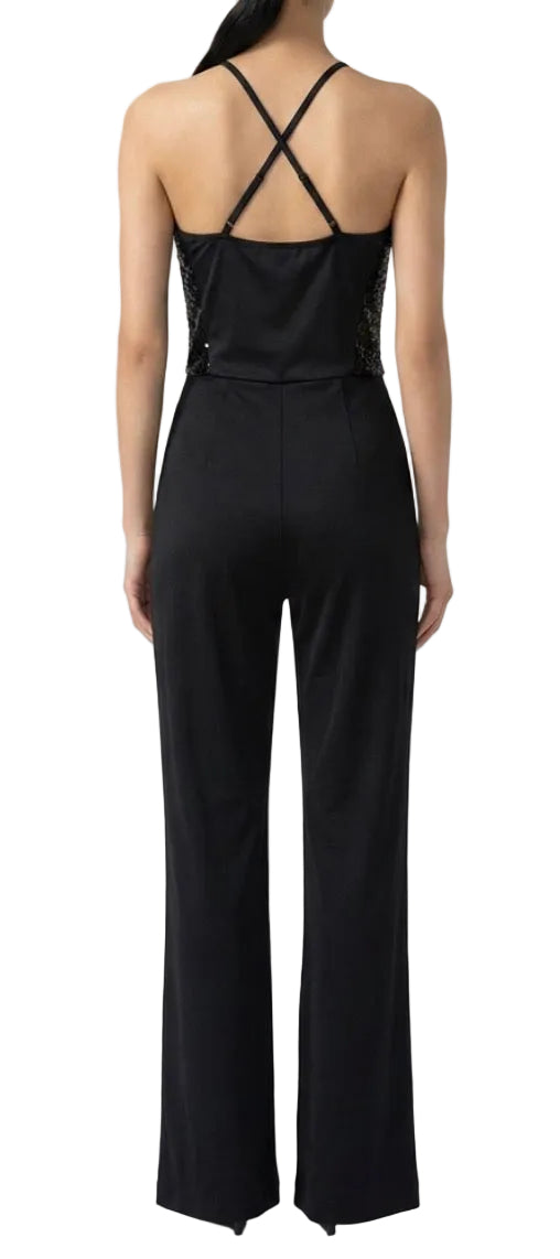 Black Pant Suit with Sequence top Weissman and Vest