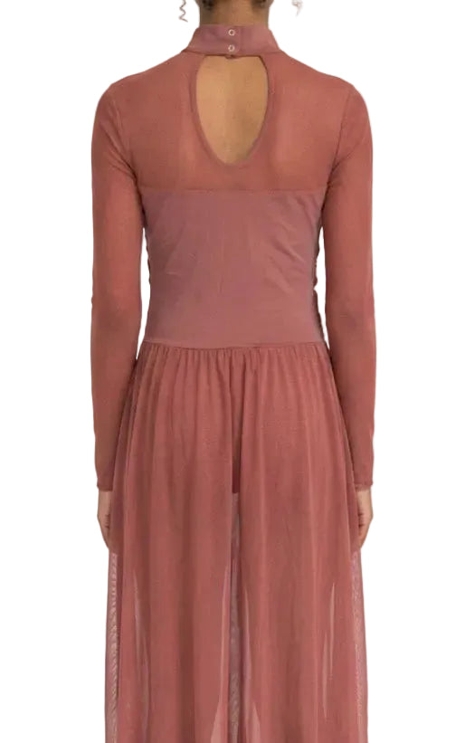 Mock Neck Asymmentrical Dress - Weissman