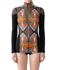 Warrior Print Biketard - Weissman
