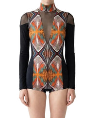 Warrior Print Biketard - Weissman