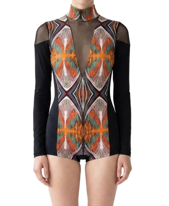 Warrior Print Biketard - Weissman