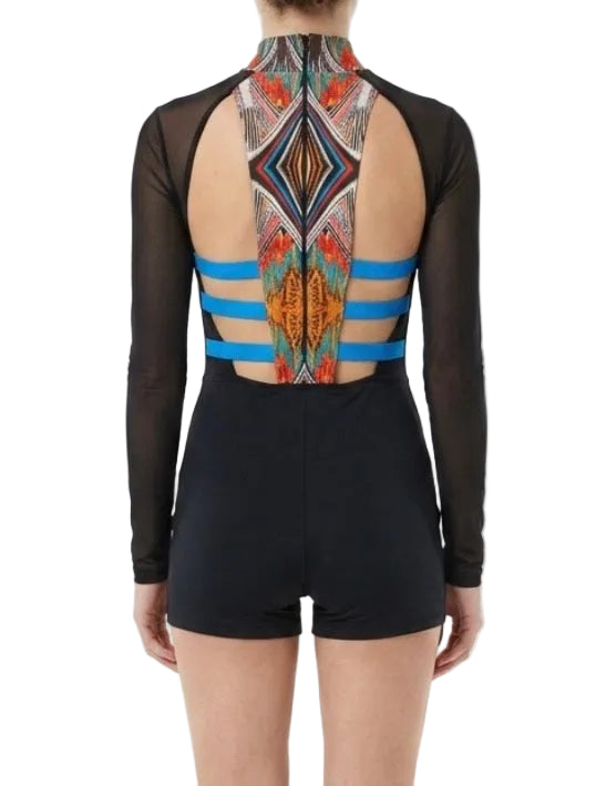 Warrior Print Biketard - Weissman