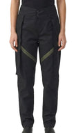 Black Hip Hop Pants with Army Green Detail - Weissman