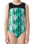 Green and Black Marble Leotard - Motionwear