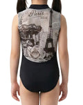 Zip Front Leotard with Mesh Paris Back - Ainslie Wear
