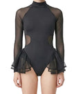 Leotard with Mesh Cut Outs and Half Skirt - Balera