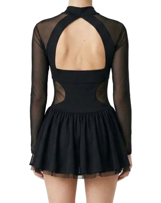 Leotard with Mesh Cut Outs and Half Skirt - Balera