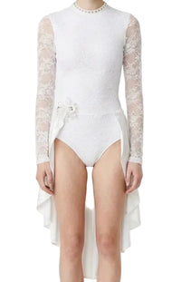 White Lace Long Sleeve with Half Skirt - Knights