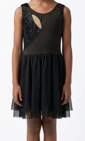Black Dress with Sparkle and Mesh Features - Revolution