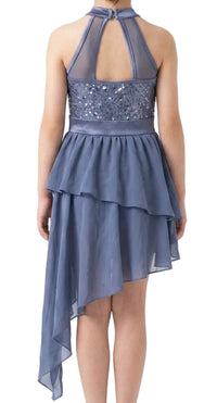 Blue High Low Maxi Dress- Weissman