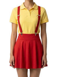 Short Sleeve Polo with Skirt and Suspenders