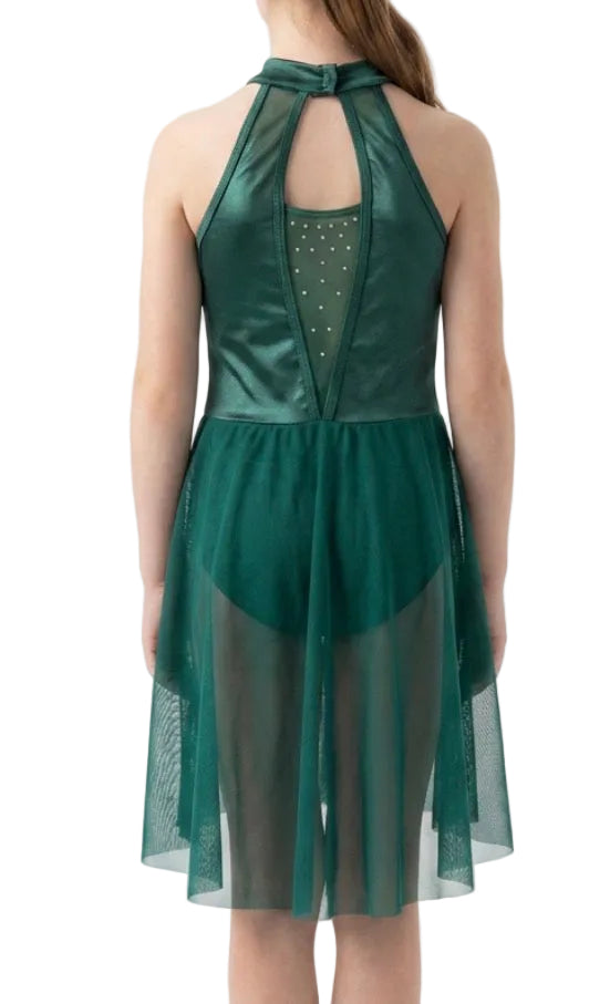 Green High Low Dress - Weissman