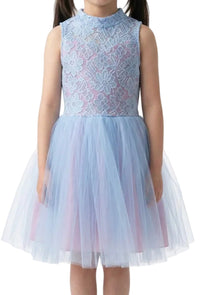 Blue Romantic Tutu with Pink Underlay - CamelDance