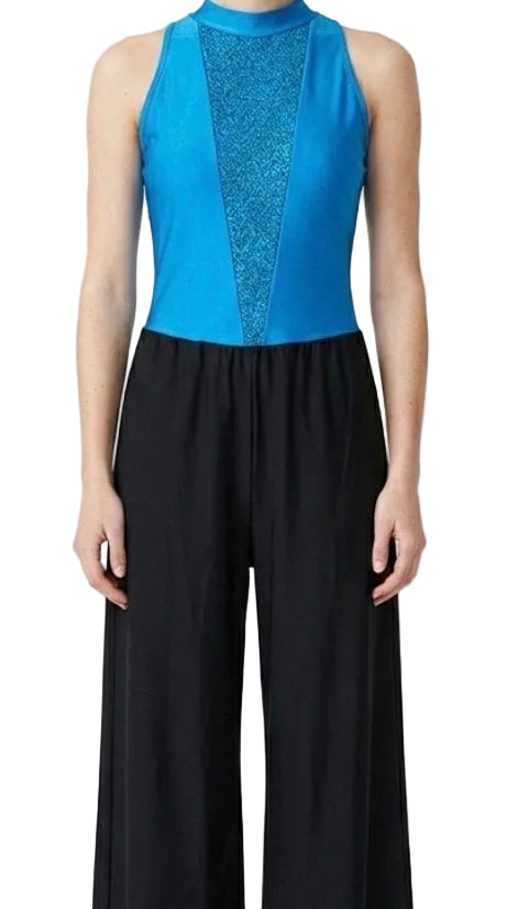 Teal and Black Capri Pant Suit - CamelDance