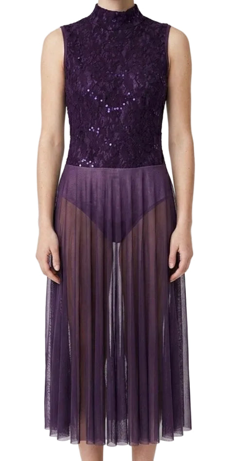 Deep Purple Lyrical Dress - CamelDance