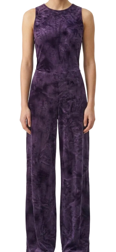 Purple and Black Tye Dye Pant Suit - CamelDance