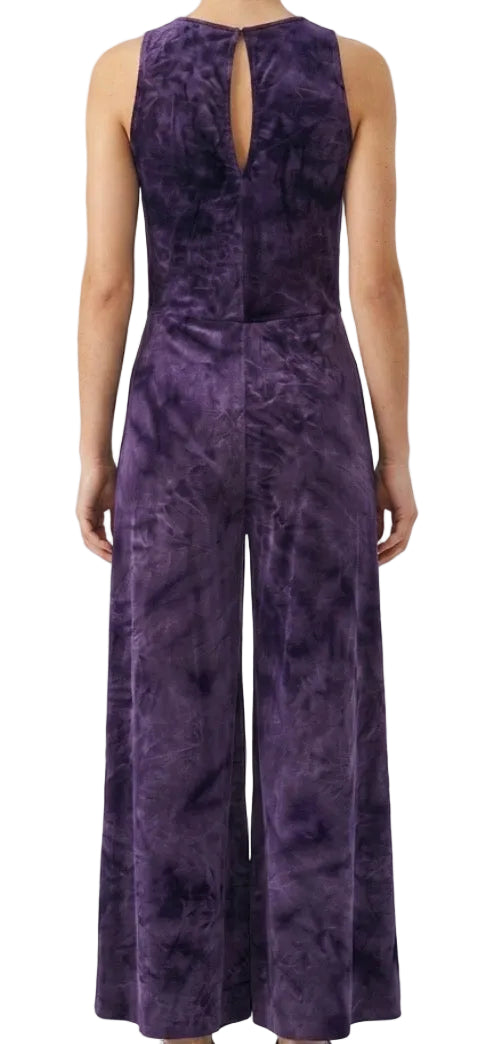 Purple and Black Tye Dye Pant Suit - CamelDance
