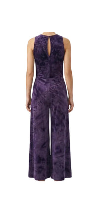 Purple and Black Tye Dye Pant Suit - CamelDance
