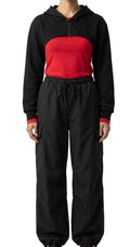 Red and Black Hip Hop Outfit