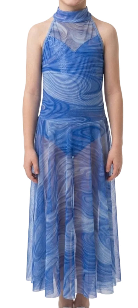 Blue Swirly Lyrical Dress - Jazzmatazz