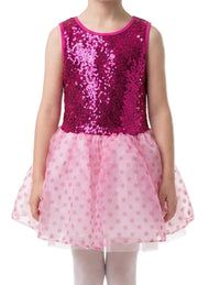 Pink Sequence and Polka Dot Dress - Layla's Dance