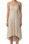Cream with Brown and Gold Sparkle Strips - CamelDance