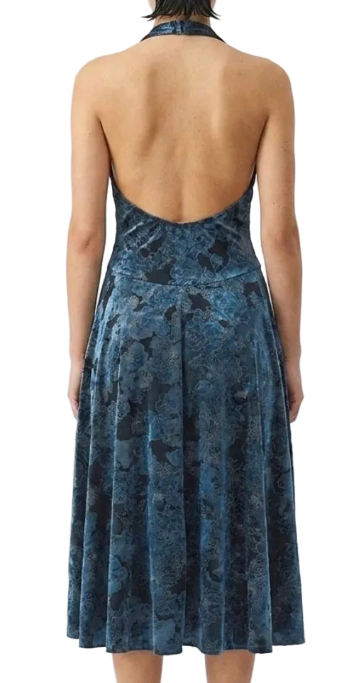 Velvet Halter Dress - CamelDance