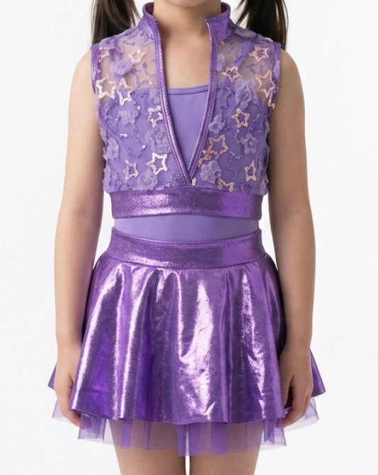 Purple Dress with Sparkle Star Jacket - Laylas's