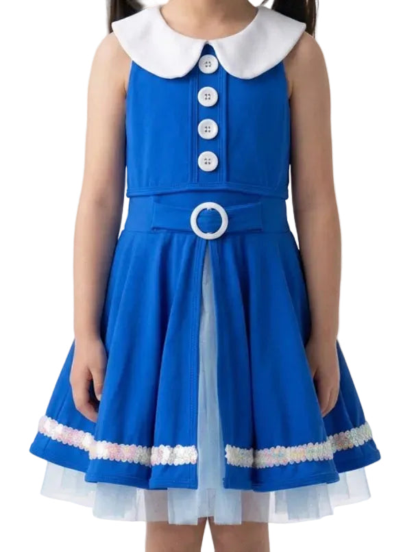 Royal Blue and White Dress - Stage Boutique